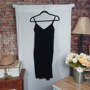 Forever 21 Black Velvet like Little Black Dress | Size Large